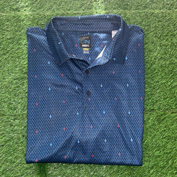 Greg Norman Collection Other - Men's Greg Norman guitar Blue Patterned Shirt